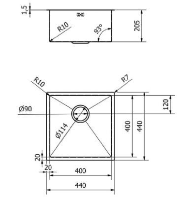 ELLSI ELITE INSET/UNDERMOUNTED STAINLESS STEEL SINGLE BOWL SINK, PDT-000078 ELLSI ELITE INSET/UNDERMOUNTED STAINLESS STEEL SINGLE BOWL SINK, PDT-000078